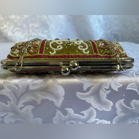 Vintage 80s Beaded Boho Crossbody Purse, Great Condition - Picture 7 of 8